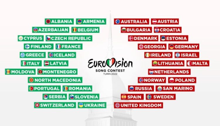 41 vende do të garojnë në “Eurovision 2022”