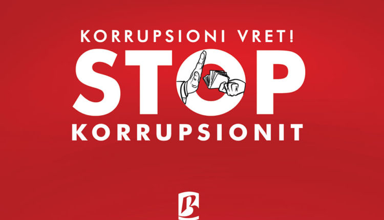 Dita ndërkombëtare kundër korrupsionit/ Lëvizja BESA: Vetting nga lartë poshtë në luftën kundër korrupsionit!
