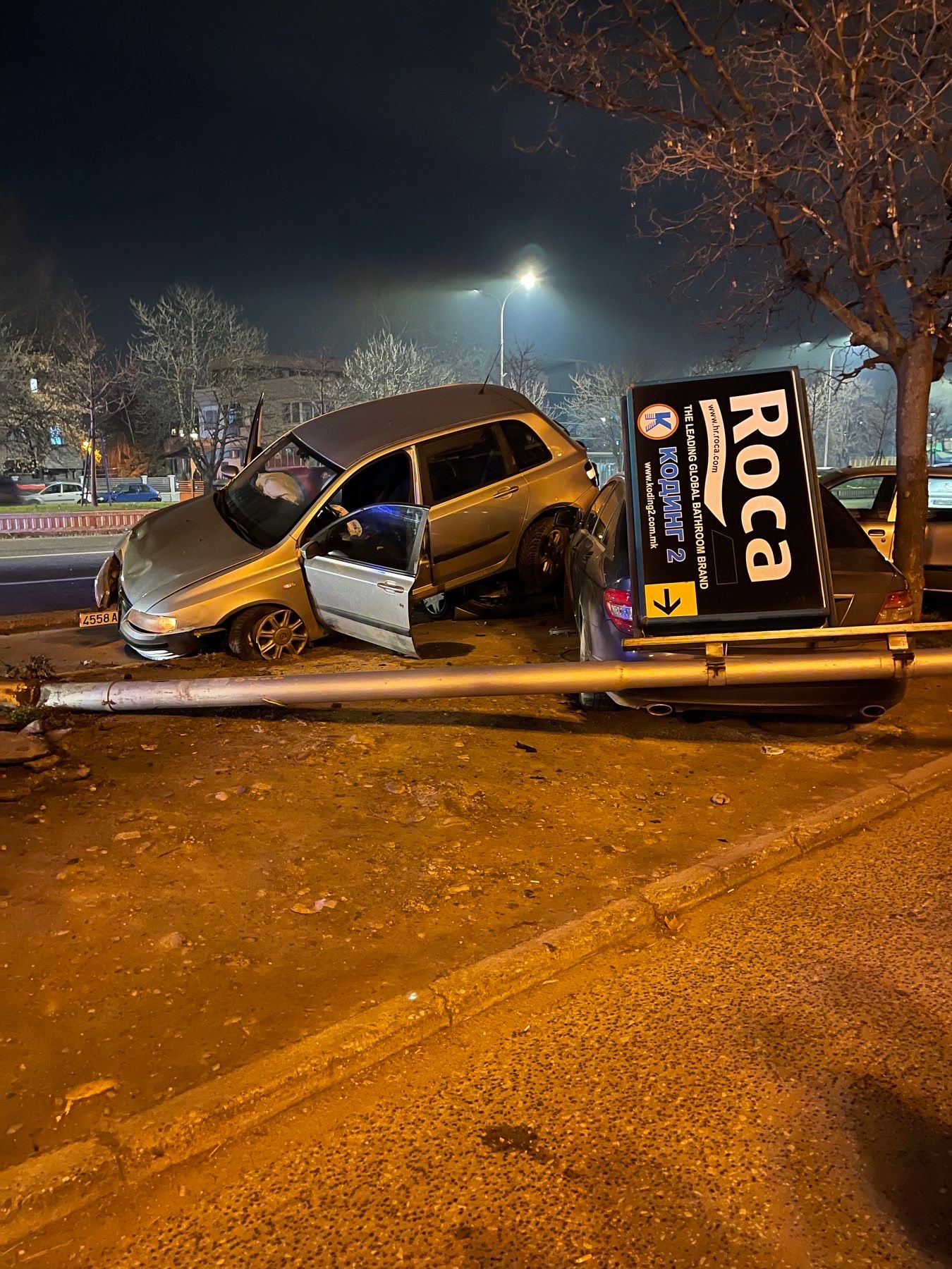 Foto nga aksidenti në Karposh të Shkupit, ka të lënduar