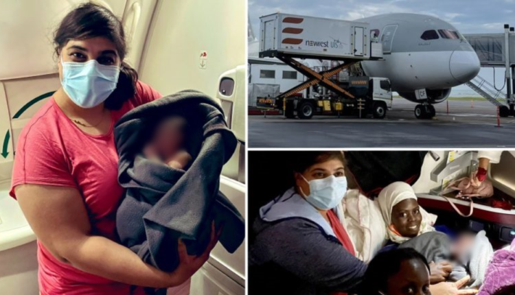Mjekja kanadeze ndihmon në lindjen e një fëmijë në mes të fluturimit