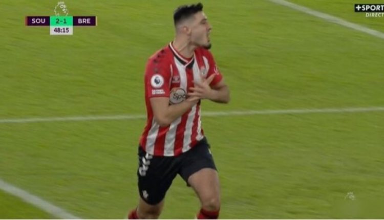 Broja realizon gol të bukur për Southamptonin (VIDEO)