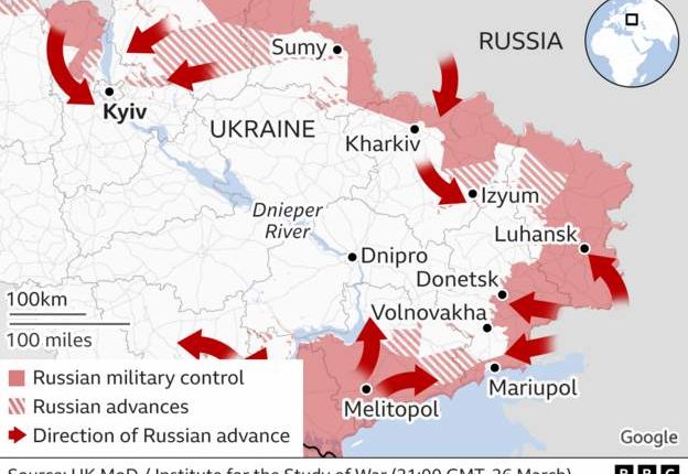 Inteligjenca ukrainase thotë se Rusia po synon ta ndajë Ukrainën në dy pjesë