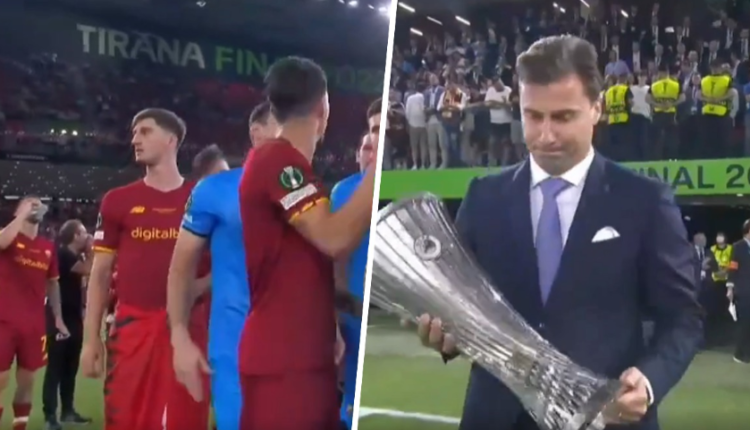 Lorik Cana dorëzon trofeun, Marash Kumbulla vishet kuq e zi në “Air Albania Stadium”