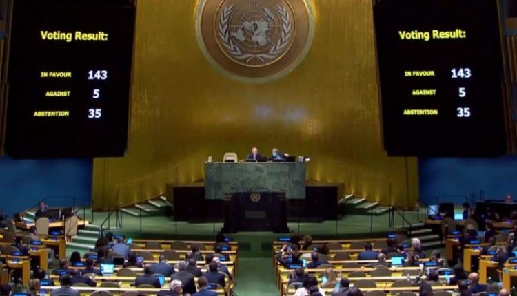 OKB-ja me rezolutë dënon aneksimin e paligjshëm rus të rajoneve të Ukrainës