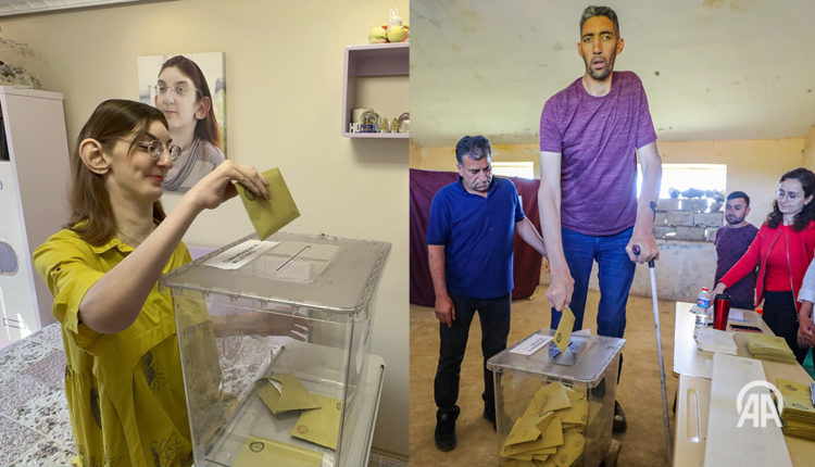 Zgjedhjet në Turqi, votuan burri dhe gruaja më e gjatë në botë