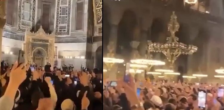 Mbështetësit e Erdoganit në Turqi festojnë fitoren, mbushin rrugët dhe xhaminë e Hagia Sophia