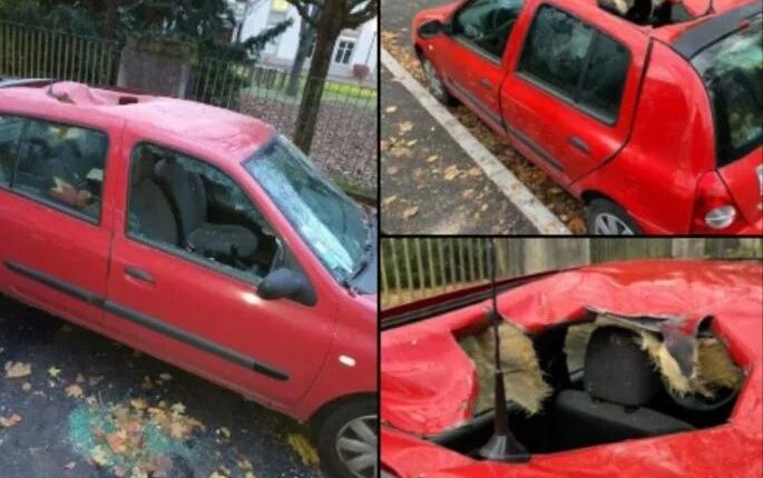 Skena e pazaakonshme nga Franca – Mjë meteor ka rënë mbi një makinë dhe e ka shkatërruar atë!?