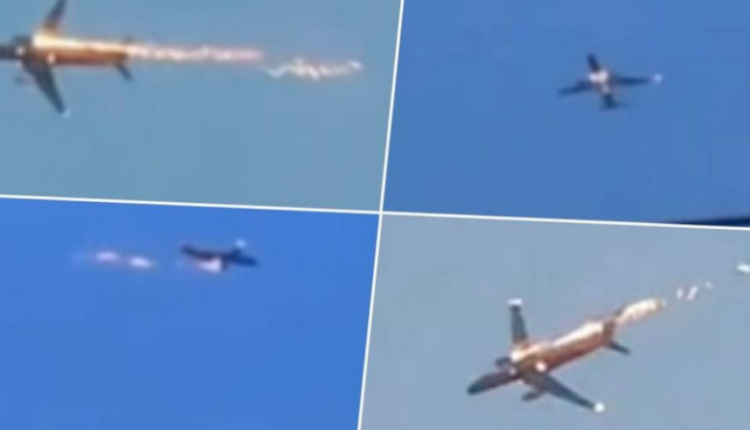 Shpërthen njëri nga dy motorët e aeroplanit rus për transportimin e mallrave, piloti detyrohet të derdh derivatin para se të bëjë ulje emergjente (VIDEO)