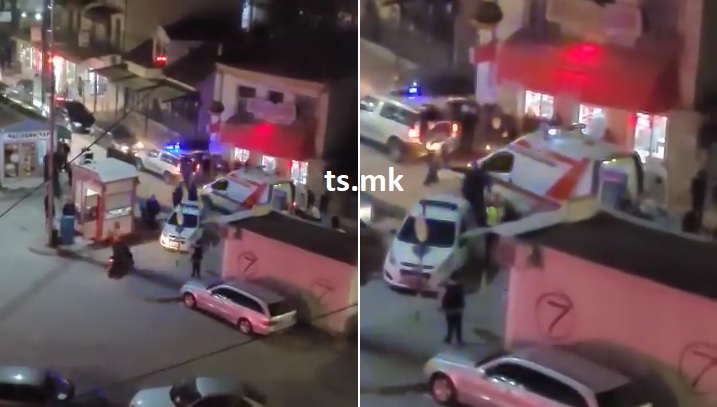 Pamje nga incidenti ku mbeti i plagosur një person në Kumanovë (VIDEO)