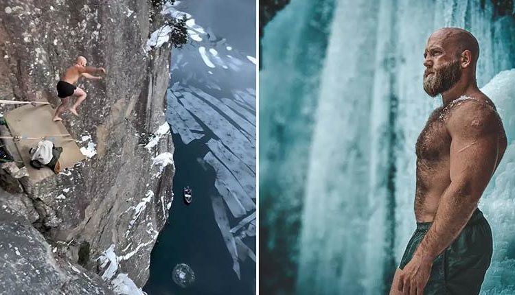 Norvegjezi thyen rekordin botëror në hedhjen e rrezikshme në det, nga 40.5 metra ia mësyn ujërave të ngrira