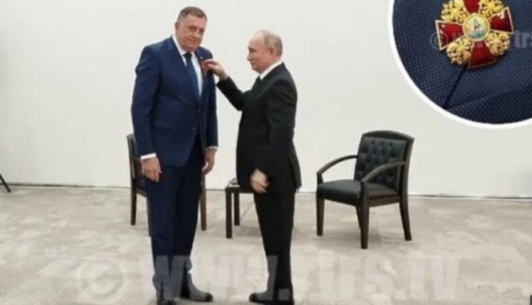 Sikurse Vuçiqit, Putin ia dha Dodikut dekoratën e dytë më të lartë të Rusisë